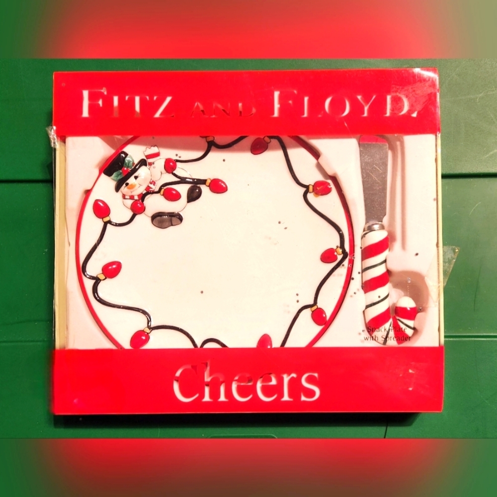 Fitz and Floyd Snack Plate and Spreader